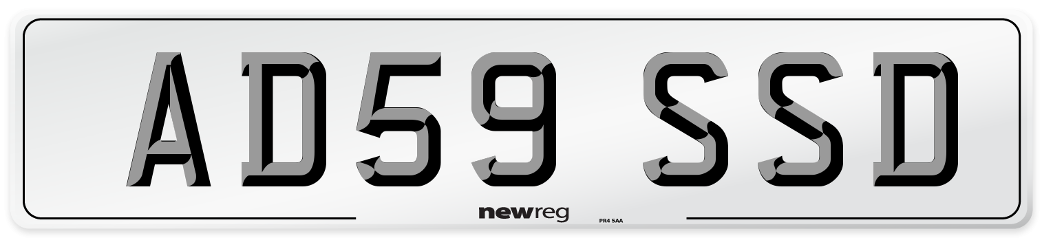 AD59 SSD Number Plate from New Reg